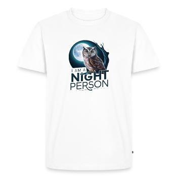 I'm a night person. - Men's Premium Organic T-Shirt - white - Front - Nico (187cm)