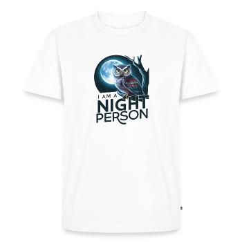I'm a night person. - Men's Premium Organic T-Shirt - white - Front - Nico (187cm)