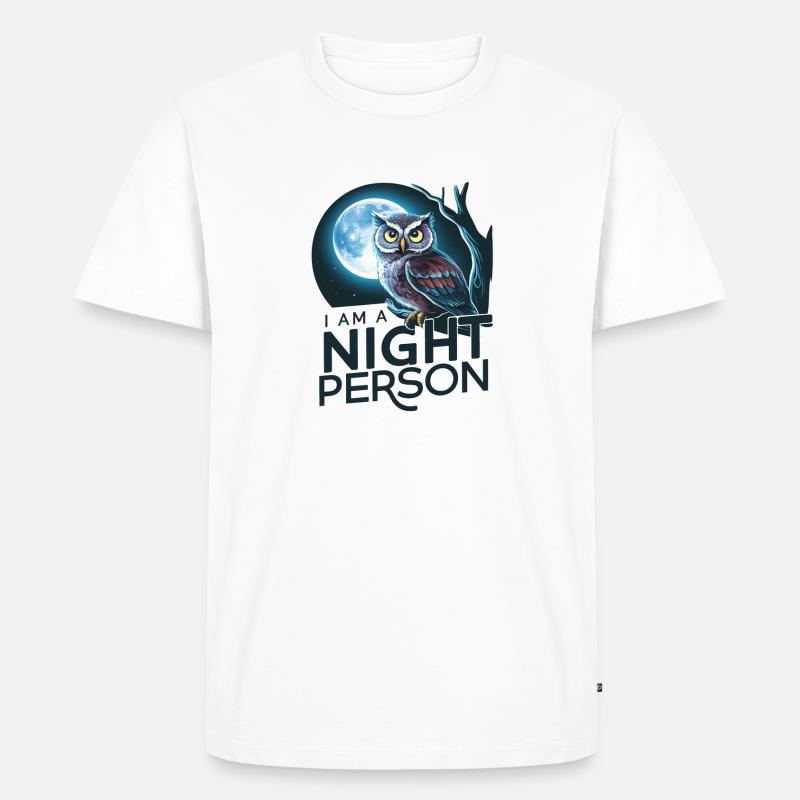 Ich bin ein Nachtmensch. - Männer Premium Bio T-Shirt - Weiß