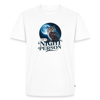 I'm a night person. - Men's Premium Organic T-Shirt - white - Front - Nico (187cm)