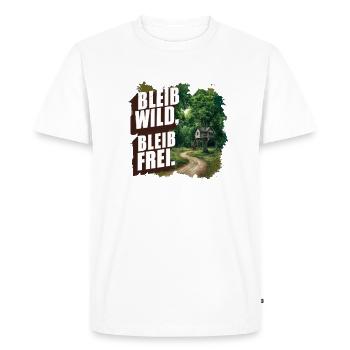 Stay wild, stay free - Men's Premium Organic T-Shirt - white - Front - Nico (187cm)