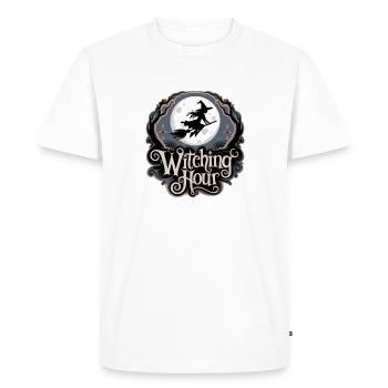 Witch at Full Moon – Witching Hour - Men's Premium Organic T-Shirt - white - Front - Nico (187cm)