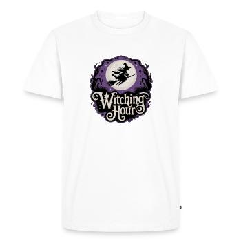 Witch at Full Moon – Witching Hour - Men's Premium Organic T-Shirt - white - Front - Nico (187cm)