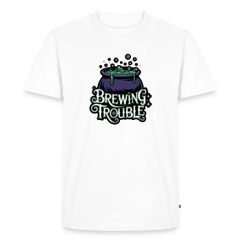 Hexenkessel – Problème de brassage - T-shirt Premium bio Homme - blanc - Devant - Nico (187cm)