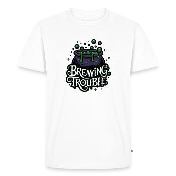 Hexenkessel – Problème de brassage - T-shirt Premium bio Homme - blanc - Devant - Nico (187cm)