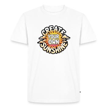 Create Your Own Sunshine – Strahlende Sonne - Men's Premium Organic T-Shirt - white - Front - Nico (187cm)