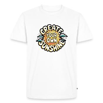 Create Your Own Sunshine – Strahlende Sonne - Men's Premium Organic T-Shirt - white - Front - Nico (187cm)