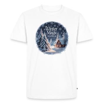Winter Magic is in the Air – Winter Landscape - Men's Premium Organic T-Shirt - white - Front - Nico (187cm)