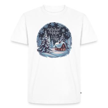 Winter Magic is in the Air – Winter Landscape - Men's Premium Organic T-Shirt - white - Front - Nico (187cm)