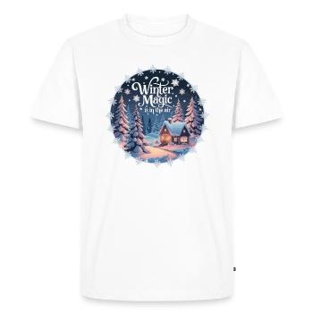 Winter Magic is in the Air – Winter Landscape - Men's Premium Organic T-Shirt - white - Front - Nico (187cm)