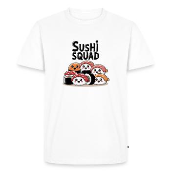 Sushi Squad – Kawaii Nigiri Team - Men's Premium Organic T-Shirt - white - Front - Nico (187cm)