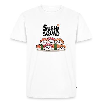 Sushi Squad – Kawaii Nigiri Team - Men's Premium Organic T-Shirt - white - Front - Nico (187cm)