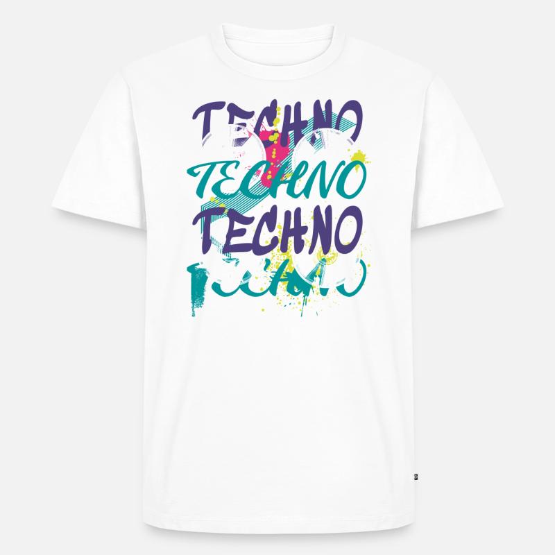 Techno art graffiti kunst - Männer Premium Bio T-Shirt - Weiß