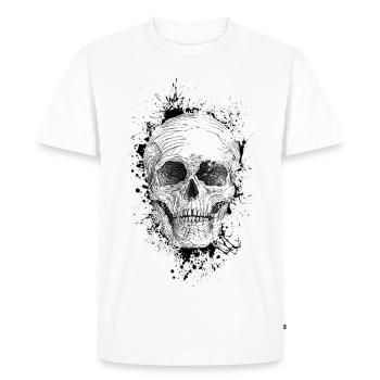 Skull - Men's Premium Organic T-Shirt - white - Front - Nico (187cm)