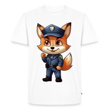 Fox Police - T-shirt Premium bio Homme - blanc - Devant - Nico (187cm)