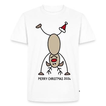 Christmas 2024 - Men's Premium Organic T-Shirt - white - Front - Nico (187cm)