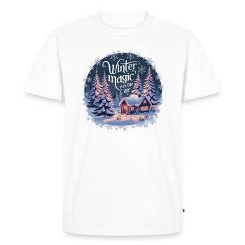 Winter Magic is in the Air – Winter Landscape - Men's Premium Organic T-Shirt - white - Front - Nico (187cm)