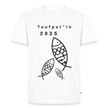 Godmother 2025 gender-appropriate Godfather 3 Pisces - Men's Premium Organic T-Shirt - white - Front - Nico (187cm)