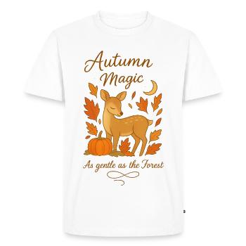 Magie de l’automne – Aussi tendre que la forêt - T-shirt Premium bio Homme - blanc - Devant - Nico (187cm)