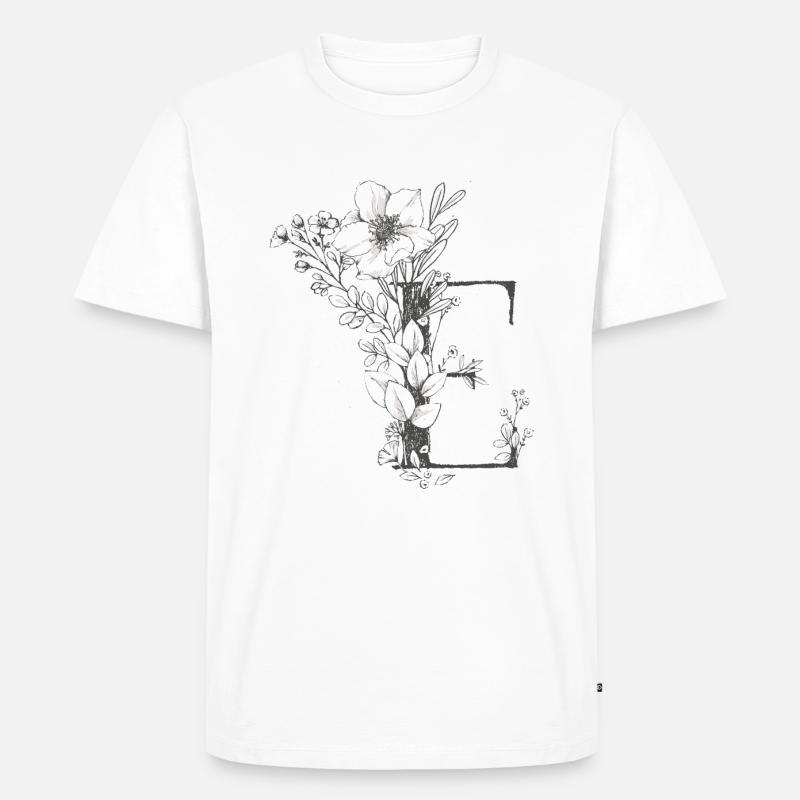 Lettre e - T-shirt Premium bio Homme - blanc