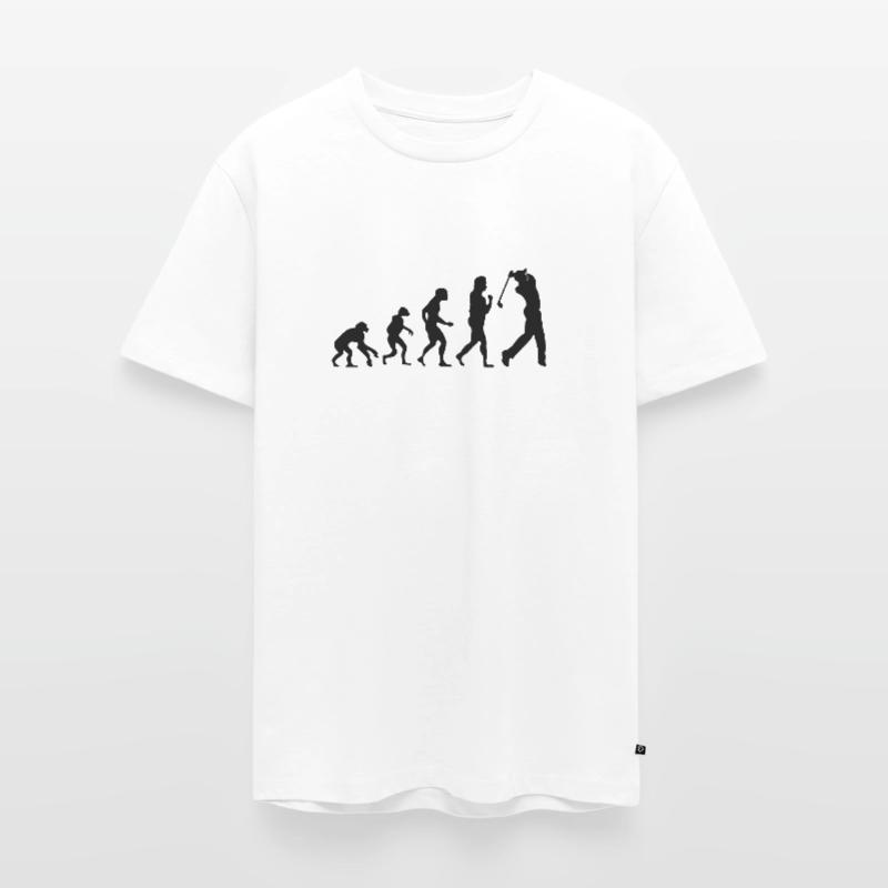 Golfer Evolution Golfer Golf evolution Ekologisk premium-T-shirt herr