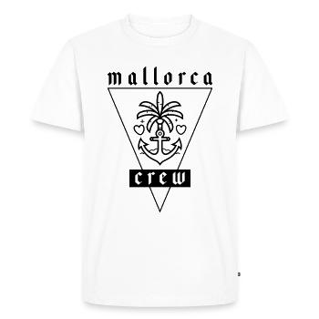 Majorque équipage ancre palmier coeur amour - T-shirt Premium bio Homme - blanc - Devant - Nico (187cm)
