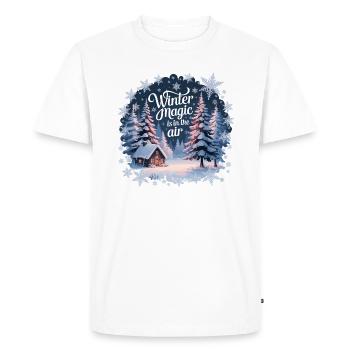 Winter Magic is in the Air – Winter Landscape - Men's Premium Organic T-Shirt - white - Front - Nico (187cm)