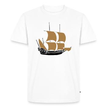 ship - T-shirt Premium bio Homme - blanc - Devant - Nico (187cm)