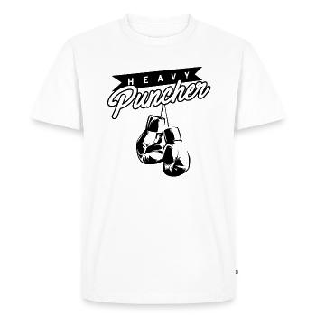Heavy Puncher Punch Boxer Sport Gants de boxe - T-shirt Premium bio Homme - blanc - Devant - Nico (187cm)
