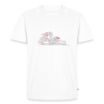 J'peux pas j'ai karting - T-shirt Premium bio Homme - blanc - Devant - Nico (187cm)