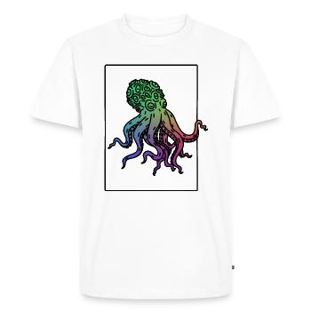 Pieuvre - T-shirt Premium bio Homme - blanc - Devant - Nico (187cm)