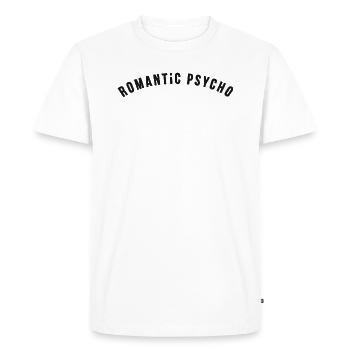 Romantic Psycho Dark Print - Men's Premium Organic T-Shirt - white - Front - Nico (187cm)