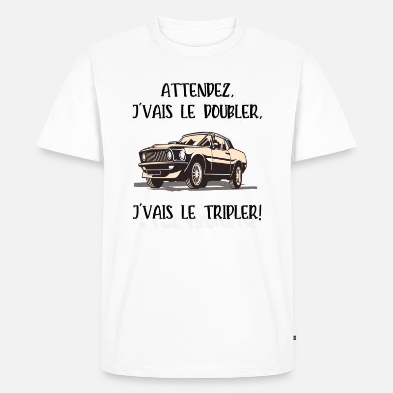 je vais le tripler - T-shirt Premium bio Homme - blanc