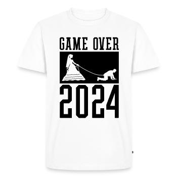 Game Over 2024 Mariage - T-shirt Premium bio Homme - blanc - Devant - Nico (187cm)
