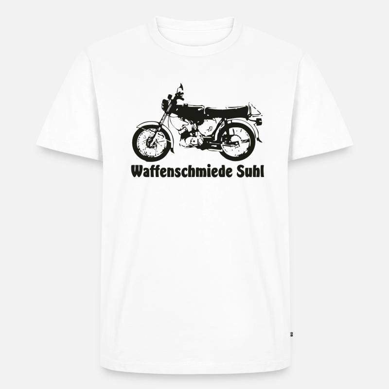 Simson S51 Waffenschmiede - Männer Premium Bio T-Shirt - Weiß