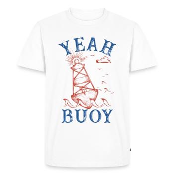 yeah buoy Graphic - Men's Premium Organic T-Shirt - white - Front - Nico (187cm)