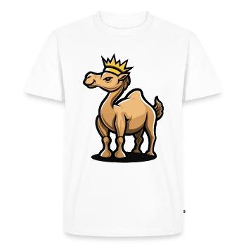 Couronne de bande dessinée de chameau - T-shirt Premium bio Homme - blanc - Devant - Nico (187cm)