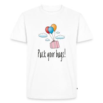 Pack deine Koffer und ab in den Urlaub - T-shirt Premium bio Homme - blanc - Devant - Nico (187cm)
