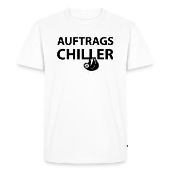 Auftrags Chiller - Männer Premium Bio T-Shirt - Weiß - Vorne - Nico (187cm)