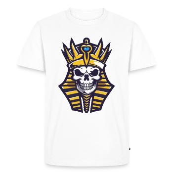 Crâne de pharaon - T-shirt Premium bio Homme - blanc - Devant - Nico (187cm)