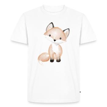 Doux bébé renard - T-shirt Premium bio Homme - blanc - Devant - Nico (187cm)
