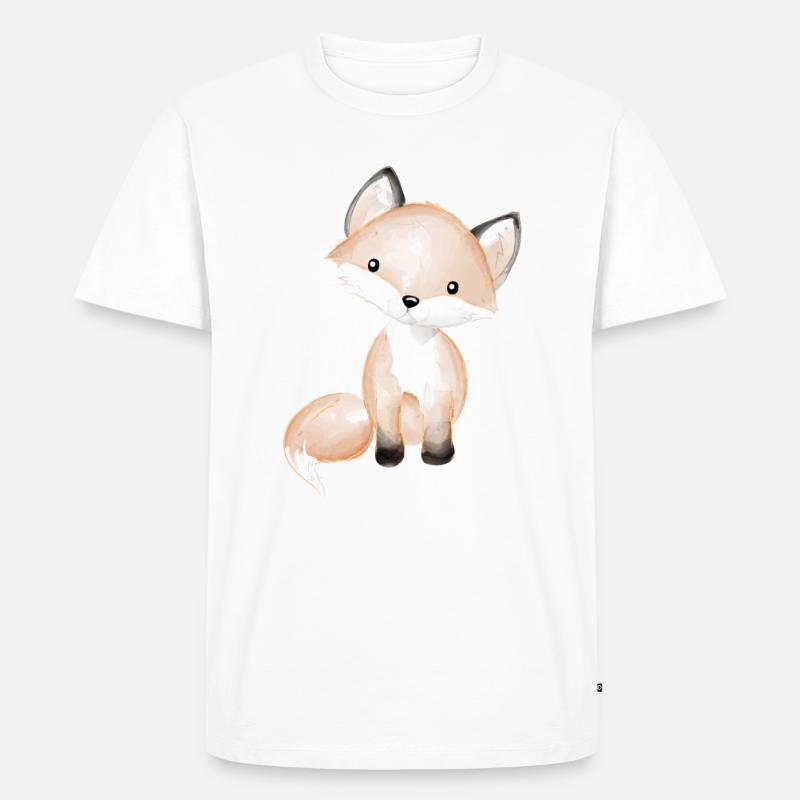 Süßer Babyfuchs - Männer Premium Bio T-Shirt - Weiß