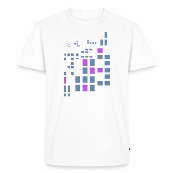 Pixel Pixelworld Pink Abstract City Style Logo - T-shirt Premium bio Homme - blanc - Devant - Nico (187cm)
