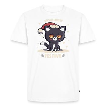 Unwillingly Festive - Men's Premium Organic T-Shirt - white - Front - Nico (187cm)