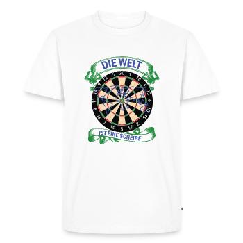 Jeu de fléchettes - T-shirt Premium bio Homme - blanc - Devant - Nico (187cm)