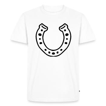 Horseshoe Lucky Charm Lucky Mushroom - Men's Premium Organic T-Shirt - white - Front - Nico (187cm)