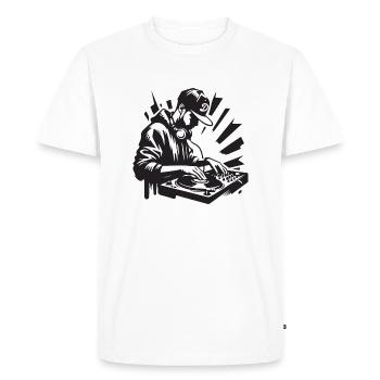 HiPHoP DJ Silhouette - T-shirt Premium bio Homme - blanc - Devant - Nico (187cm)