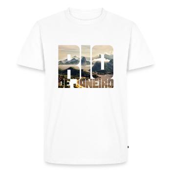 Rio de Janeiro Brésil - T-shirt Premium bio Homme - blanc - Devant - Nico (187cm)