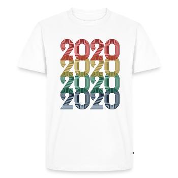 Cool Retro 2020, 3 ans, 3ème anniversaire Enfants - T-shirt Premium bio Homme - blanc - Devant - Nico (187cm)