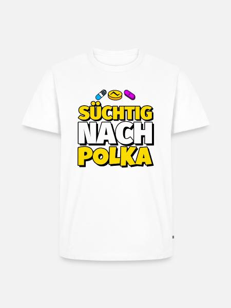 Polka Tanz lustig Geschenk - Männer Premium Bio T-Shirt - Weiß